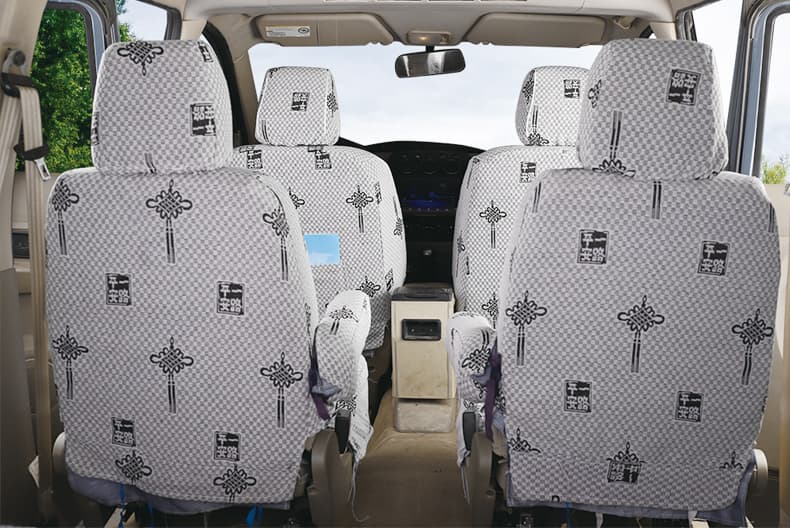 車シートカバー 運転席 東洋風模様前席シート