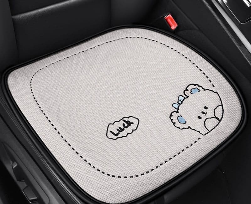 車シートカバー 運転席 可愛い動物イラスト付き前席クッション