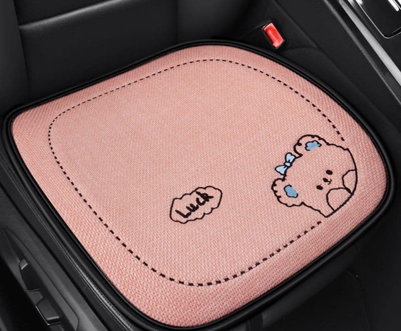 車シートカバー 運転席 可愛い動物イラスト付き前席クッション