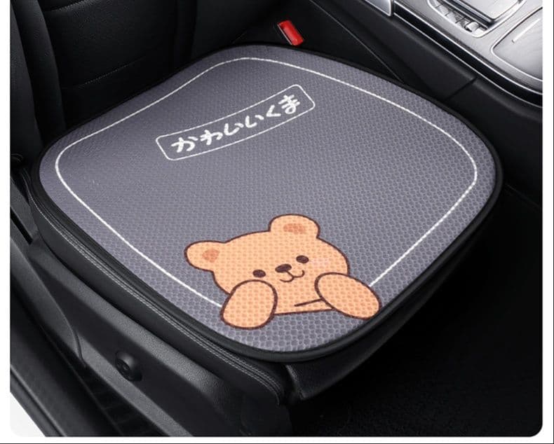 車シートカバー 後部座席 くまさんシルエット後部座席シートカバー