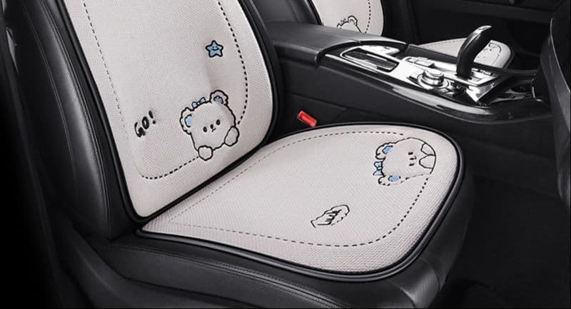 車シートカバー 後部座席 かわいいクマ柄の後部座席シートカバー