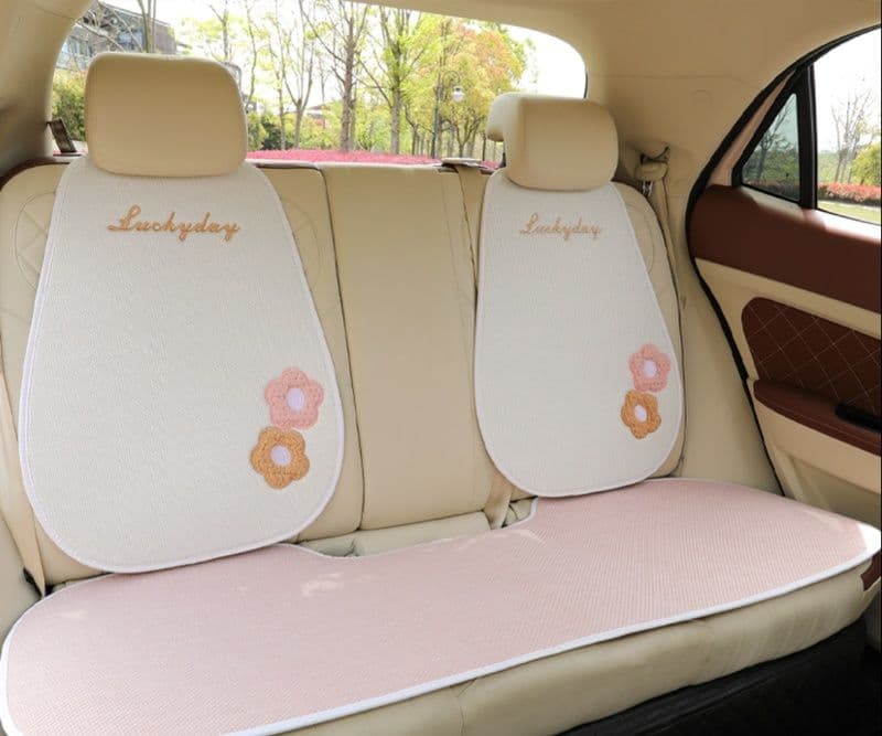 車シートカバー 後部座席 花模様付き後部座席シートカバー