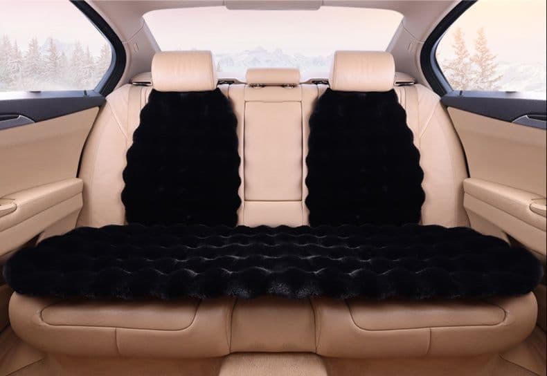 車シートカバー 後部座席 ふわもこ後部座席シートカバー