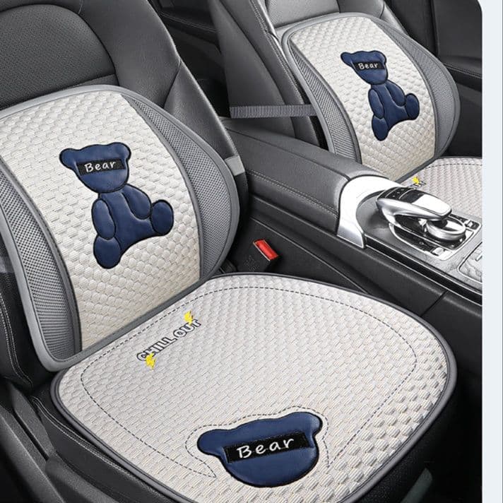 車シートカバー 運転席 くまのぬいぐるみ柄シート
