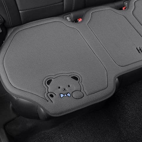 車シートカバー クマ柄刺繍入り後部座席シートカバー