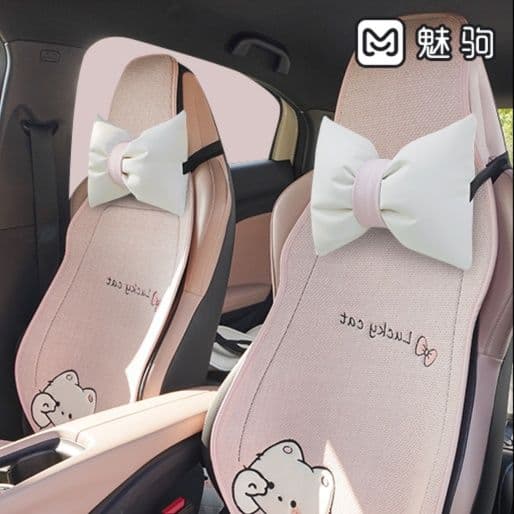 車シートカバー かわいいリボン付き後部座席カバー