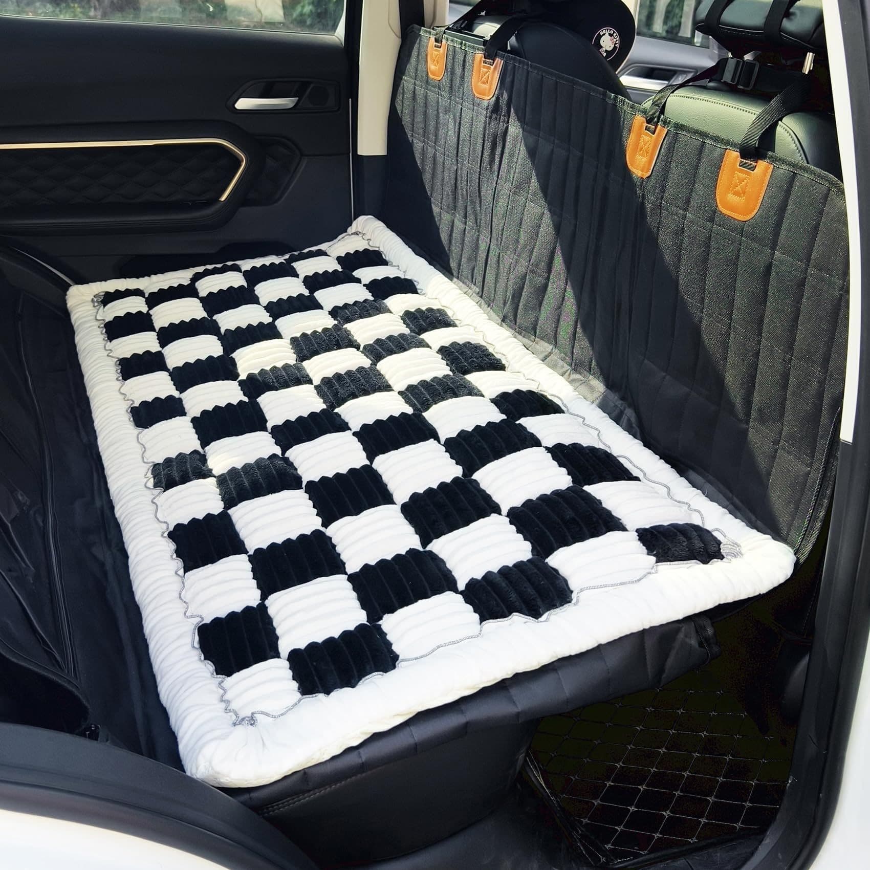 車シートカバー 後部座席 高級キルティングマット