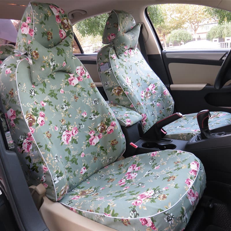 車シートカバー かわいい模様の運転席シートカバー