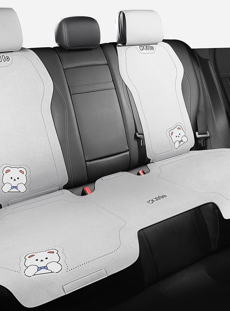 車シートカバー 後部座席 かわいいクマさん柄の車シートカバー