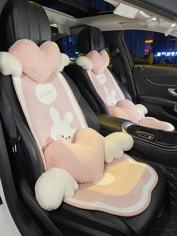 車シートカバー 後部座席 かわいい動物モチーフ車用シートカバー