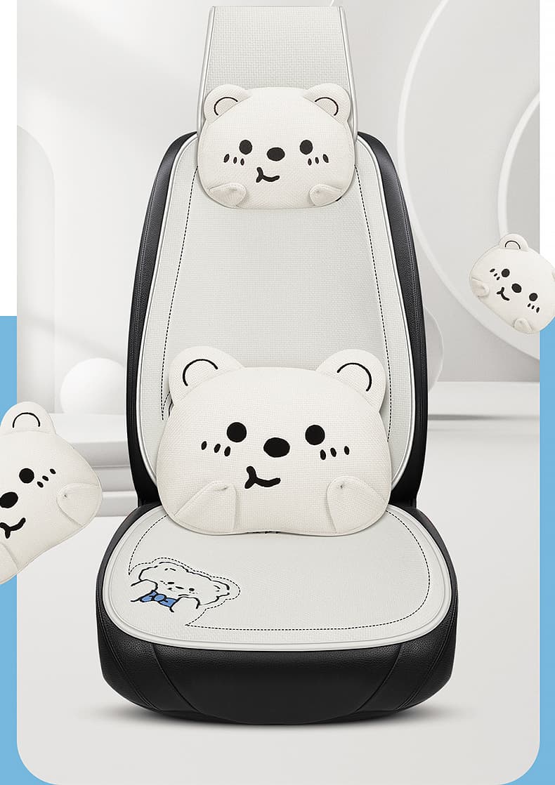 車シートカバー 後部座席 かわいいクマのデザイン後部座席シートカバー
