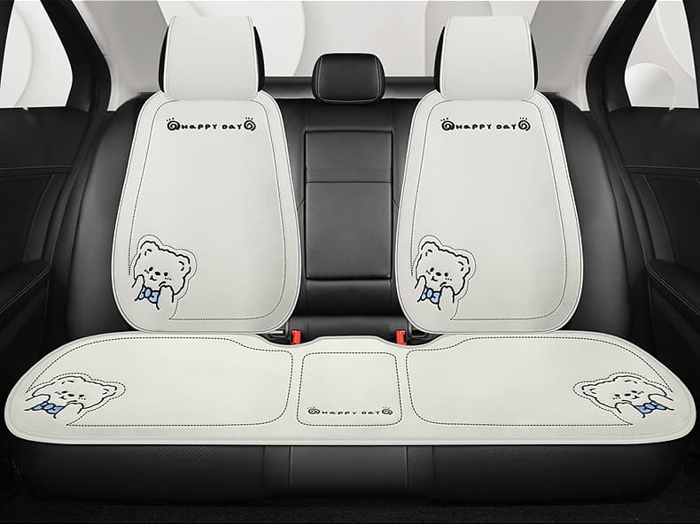 車シートカバー 後部座席 かわいいクマのデザイン後部座席シートカバー