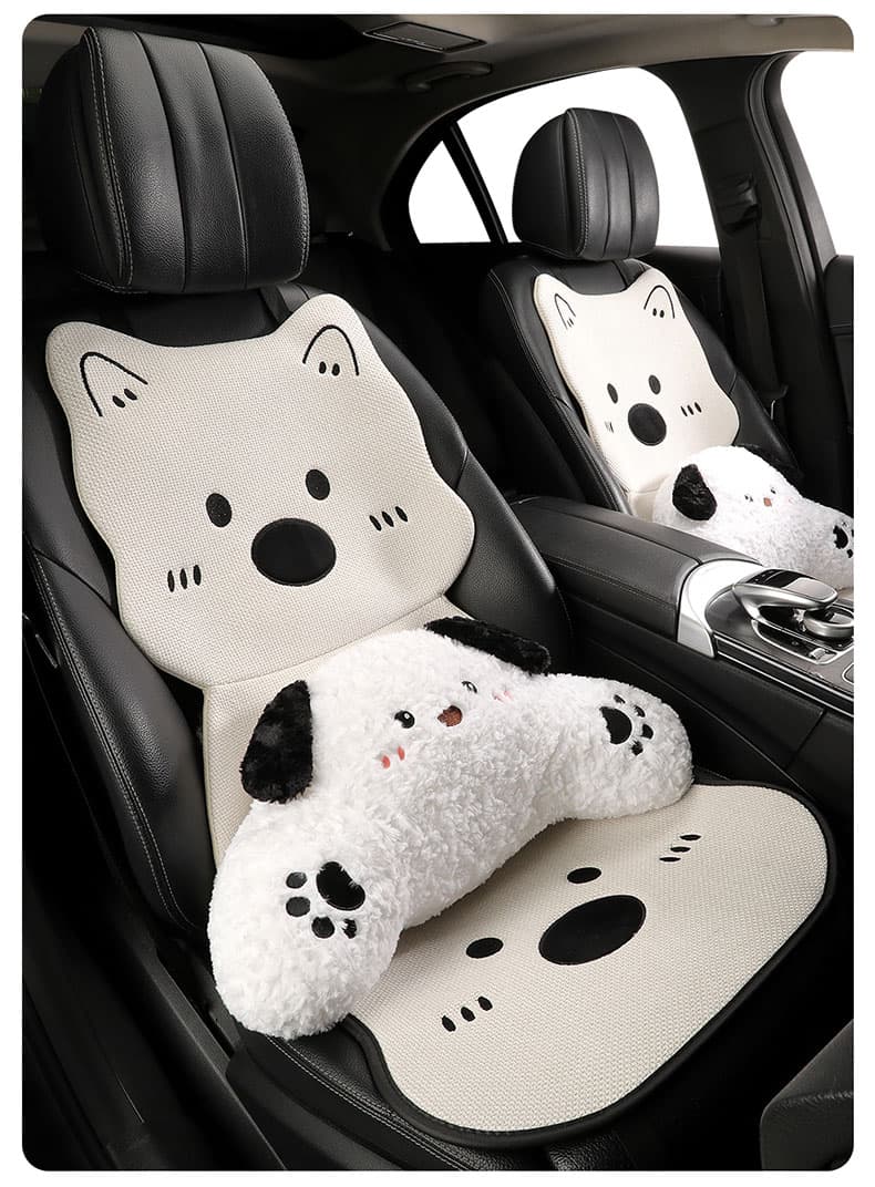 車シートカバー 運転席 かわいい犬デザインシート