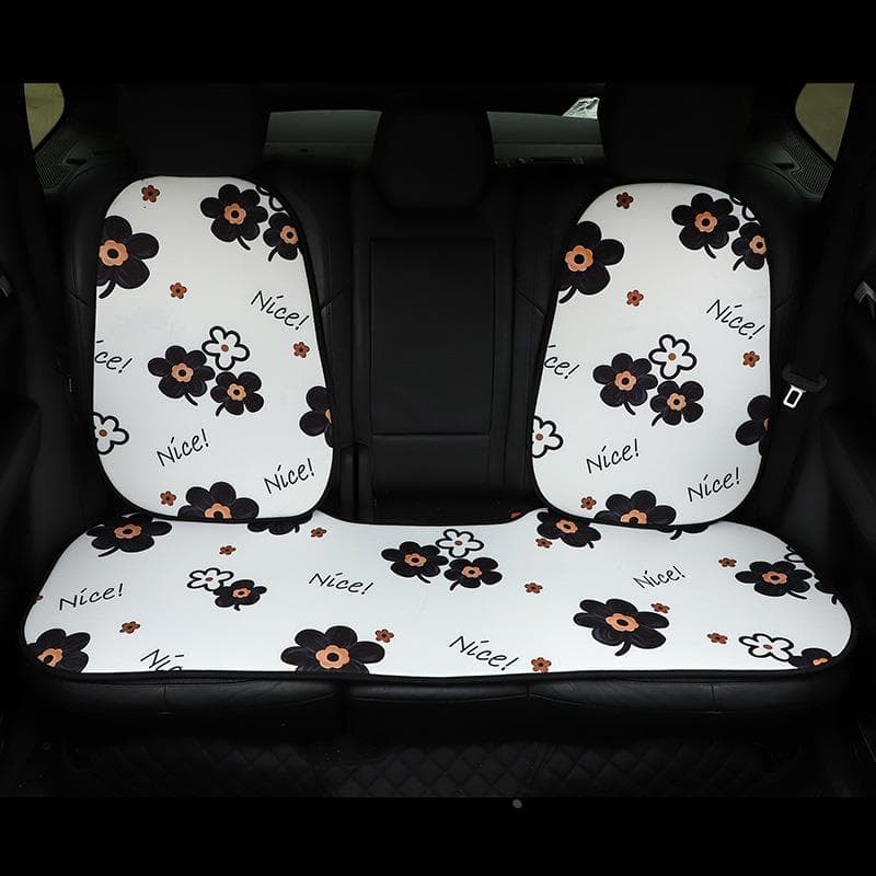 車シートカバー 花柄プリント可愛い運転席専用シートカバー