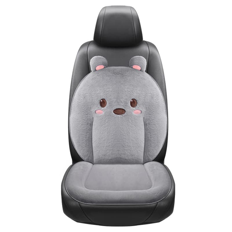 車シートカバーもちもち動物フェイス付きふわふわカバー